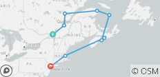  Eastern Seaboard Verkenner Montreal, Quebec naar New York City (Brooklyn), New York - 9 bestemmingen 
