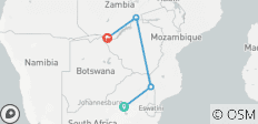  7-daags betaalbaar Kruger &amp; Victoria Falls avontuur - 4 bestemmingen 