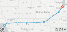  12 jours de Route 66 (vers l\'est) de Santa Monica à Chicago - 10 destinations 