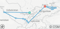  Tour privado personalizado de 16 días por Uzbekistán, Tayikistán y Kirguistán, con guía completa - 14 destinos 