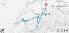  Icône Suisse 2027 - 13 jours (from Lausanne to Zurich) - 11 destinations 