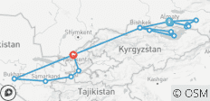  Viaje Privado de 14 Días a Medida por Kazajstán, Kirguistán, Tayikistán y Uzbekistán - 20 destinos 
