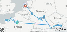  Joyaux de l\'Europe &amp; Normandie &amp; Joyaux de la Seine 2027 - 25 jours (from Paris to Amsterdam) - 46 destinations 