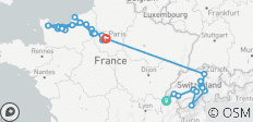  Normandy and Gems of the Seine with Iconic Switzerland - 36 destinations 