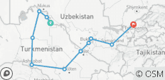  9 Tage private Kombitour nach Usbekistan und Turkmenistan - 11 Destinationen 