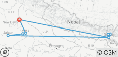  Gouden Driehoek &amp; Oostelijke Himalaya routes door G Experiences - 10 bestemmingen 