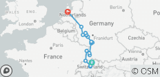  4 Tage Schweiz &amp; Klassische Rheinkreuzfahrt (Zürich - Amsterdam) (20 Destinationen) - 20 Destinationen 