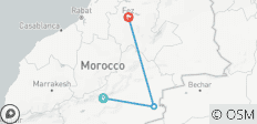  Circuit de 3 jours dans le désert, de Marrakech à Fès, en groupe partagé - 3 destinations 