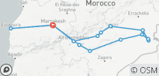  Desde Marrakech : Gran Tour Privado de 8 Días por el Desierto y Essaouira - 15 destinos 