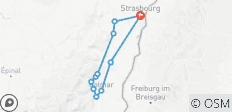  Cycle Tour in Alsace - from Strasbourg to Strasbourg 6 Days - 11 destinations 
