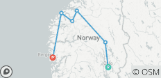  Por la ruta dorada a través de Noruega (10 días) - 6 destinos 
