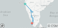  Mumbai To Kerala Walking Tour 15 Days - 10 destinations 