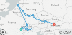  Suiza en tren con las joyas europeas Ginebra → Budapest (2027) - 31 destinos 