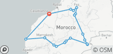  Desde Casablanca : Gran Tour Privado de 10 Días por Marruecos: Ciudades, Desierto y Costa - 18 destinos 