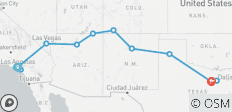  USA: LA naar Dallas (USA National Park Non Resident Fees) - 17 bestemmingen 