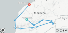  Vanuit Marrakech: 10-daagse privéreis Zuid-Marokko Natuur &amp; Cultuur - 16 bestemmingen 