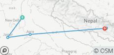  Golden Triangle with Kathmandu Extension | India Nepal Tour Package – Taj Mahal, Jaipur &amp; Himalayan Adventure - 7 destinations 