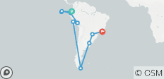  Voyage en Antarctique avec l\'Amérique du Sud et les îles Galápagos 2027 - Guayaquil à Rio de Janeiro, 2028 - Quito à Rio de Janeiro (2028) - 45 destinations 