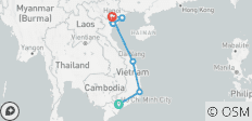  Vietnam: HCMC, Hoi An, Hanoi (ohne Ha Giang Schleife, Flugpreis Vietnam: HCMC Hoi An Hanoi) - 11 Destinationen 