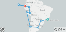  Best of South America with Amazon &amp; Galápagos Cruises 2026 - Santiago to Guayaquil, 2027/28 - Rio de Janeiro to Guayaquil (2028) - 37 destinations 