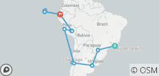  Best of South America with Galápagos Cruise Rio de Janeiro → Guayaquil (2028) - 34 destinations 