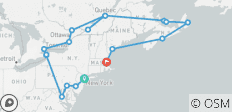  L\'est du Canada et les États-Unis avec la croisière en Nouvelle-Angleterre New York City → Boston (2027) - 18 destinations 