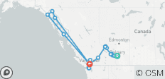 Rockies in Depth und Alaska Kreuzfahrt Banff → Vancouver (2027) - 24 Destinationen 