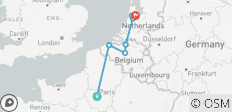  Exploration de Paris à Amsterdam - 3 jours - 7 destinations 