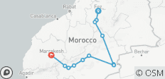  Gruppe 3 Tage Wüstentour von Fes nach Marrakech - 13 Destinationen 