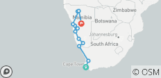  Voyage en voiture de location du Cap à la Namibie (18 jours) - 15 destinations 
