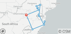  Safari por Sudáfrica (14 días) - 13 destinos 