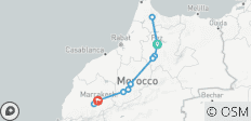  Au départ de Fès : Circuit privé de 10 jours vers Marrakech via les montagnes de l\'Atlas - 11 destinations 