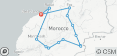  9 Tage Casablanca nach Casablanca: Kaiserliche Städte und Wüste Sahara Tour - 15 Destinationen 