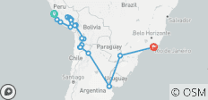  South America: Lima to Rio (With Inca Trail Trek) - 54 destinations 