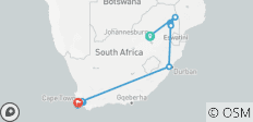  South Africa Joburg, Kruger &amp; Cape - 10 days - 17 destinations 