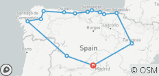  Lus Madrid &amp; Noord-Spanje - 10 dagen - 14 bestemmingen 