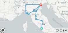  Combo Italia Clásica y Cinque Terre: 11 días de cultura, gastronomía y belleza paisajística - 14 destinos 