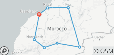  Circuit de 7 jours - de Casablanca à Marrakech - 8 destinations 