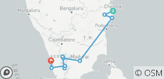  Tamil Nadu &amp; Kerala Experience - 10 destinations 