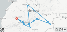  7 Days Luxury Desert Tour From Marrakech to Marrakech : Atlas Mountains, Kasbahs &amp; Luxury Camp - 12 destinations 