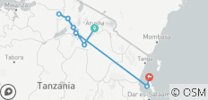  11 Daagse Tanzania Safari &amp; Strandvakantie Zanzibar - 9 bestemmingen 