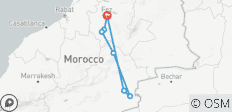 Dunas Doradas y Maravillas del Atlas Medio: Excursión de 2 días por el desierto de Fez Volver a Fez - 7 destinos 