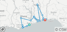  Festival Trails of Ghana, Togo &amp; Benin Including Winneba Masqueraders Festival &amp; The Annual Ouidah Voodoo Festival, 14 Days (December 30, 2026 - January 12, 2027) - 22 destinations 