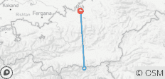  4-tägige Tulpar Kul Trekking Tour ab Osh - 3 Destinationen 
