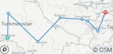  5 Stan Tour - Zentralasien (Turkmenistan, Usbekistan, Tadschikistan, Kirgisistan, Kasachstan) - 21 Destinationen 