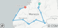  Desde Fez: 12 días de Tour Privado a Casablanca por el Desierto del Sahara y la Costa Atlántica - 17 destinos 