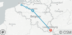  9 Tage in Brüssel und Luxemburg mit dem Zug: Märchenstädte, Schlösser &amp; Kultur - 7 Destinationen 