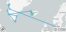 Reykjavik, Greenland &amp; Disko Bay - Cruise &amp; Land Journey - 18 destinations 