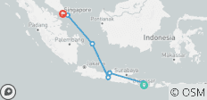  Indonesian Wonders &amp; Sacred Temples 2028 - 11 Days (from Denpasar to Singapore) - 8 destinations 