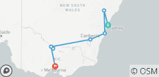  Hoogtepunten van de Hunter Valley en Murray River Sydney → Melbourne (2027) - 8 bestemmingen 